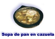 Sopa de pan en cazuela