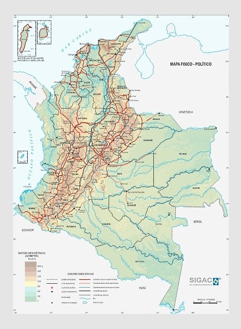 Mapa De Rios De Colombia Mudo Saberia Images