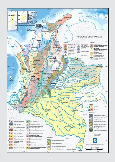 Mapa De Rios Colombia